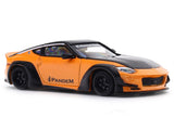Nissan 400Z Orange with Figure 1:64 Time Micro Diecast Scale Model Car Collectible
