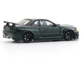 Nissan Skyline GT-R R34 Green with Figure 1:64 Time Micro Diecast Scale Model Car Collectible