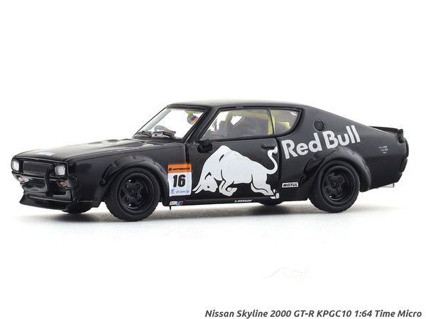 Nissan Skyline 2000 GT-R KPGC10 RedBull 1:64 Time Micro diecast scale model miniature car collectible