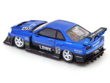 Nissan Skyline ER34 LBWK Blue 1:64 Street Weapon diecast scale model car miniature