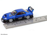 Nissan Skyline ER34 LBWK Blue 1:64 Street Weapon diecast scale model car miniature