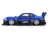 Nissan Skyline ER34 LBWK Blue 1:64 Street Weapon diecast scale model car miniature