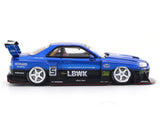 Nissan Skyline ER34 LBWK Blue 1:64 Street Weapon diecast scale model car miniature