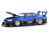 Nissan Skyline ER34 LBWK Blue 1:64 Street Weapon diecast scale model car miniature