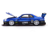 Nissan Skyline ER34 LBWK Blue 1:64 Street Weapon diecast scale model car miniature