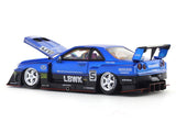 Nissan Skyline ER34 LBWK Blue 1:64 Street Weapon diecast scale model car miniature