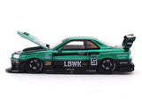Nissan Skyline ER34 LBWK Green 1:64 Street Weapon diecast scale model car miniature