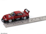 Nissan Skyline ER34 LBWK Red 1:64 Street Weapon Diecast Scale Model Car Miniature