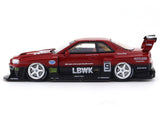 Nissan Skyline ER34 LBWK Red 1:64 Street Weapon Diecast Scale Model Car Miniature
