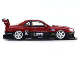 Nissan Skyline ER34 LBWK Red 1:64 Street Weapon Diecast Scale Model Car Miniature