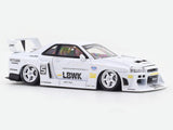 Nissan Skyline ER34 LBWK White 1:64 Street Weapon diecast scale model car miniature