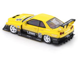 Nissan Skyline ER34 LBWK Yellow 1:64 Street Weapon diecast scale model car miniature