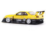 Nissan Skyline ER34 LBWK Yellow 1:64 Street Weapon diecast scale model car miniature