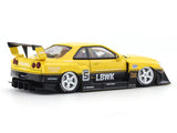 Nissan Skyline ER34 LBWK Yellow 1:64 Street Weapon diecast scale model car miniature
