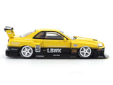Nissan Skyline ER34 LBWK Yellow 1:64 Street Weapon diecast scale model car miniature