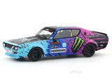 Nissan Skyline GT-R II KPGC110 Hoonigan with figure 1:64 Time Micro Diecast Scale Model Car Miniature