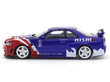 Nissan Skyline GT-R R34 Nismo Blue 1:64 Time Micro diecast scale model miniature car collectible