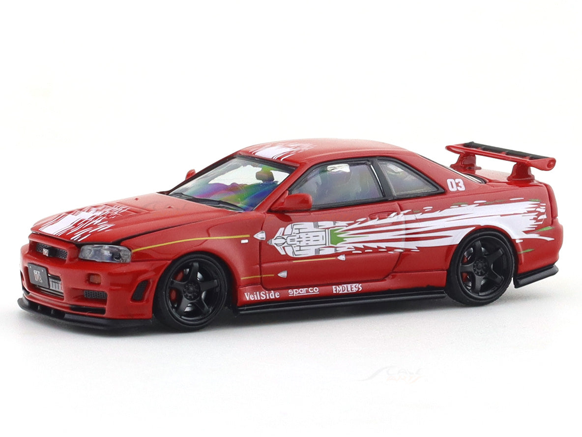 ミニカー NISSAN SKYLINE R31-R34 12MODELS nissan-skyline-gt-r-r34-red-
