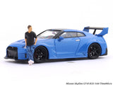 Nissan Skyline GT-R R35 with figure 1:64 TimeMicro diecast scale model car miniature collectible