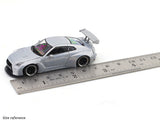 Nissan Skyline GT-R R35 silver 1:64 DCT diecast scale model car miniature