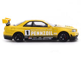 Nissan Skyline GT-R R34 Pennzoil 1:64 Time Micro Diecast Scale Model Car Miniature