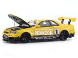 Nissan Skyline GT-R R34 Pennzoil 1:64 Time Micro Diecast Scale Model Car Miniature