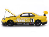 Nissan Skyline GT-R R34 Pennzoil 1:64 Time Micro Diecast Scale Model Car Miniature