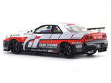 Nissan Skyline GT-R R34 white with Figure 1:64 Time Micro Diecast Scale Model Car Miniature
