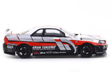 Nissan Skyline GT-R R34 white with Figure 1:64 Time Micro Diecast Scale Model Car Miniature