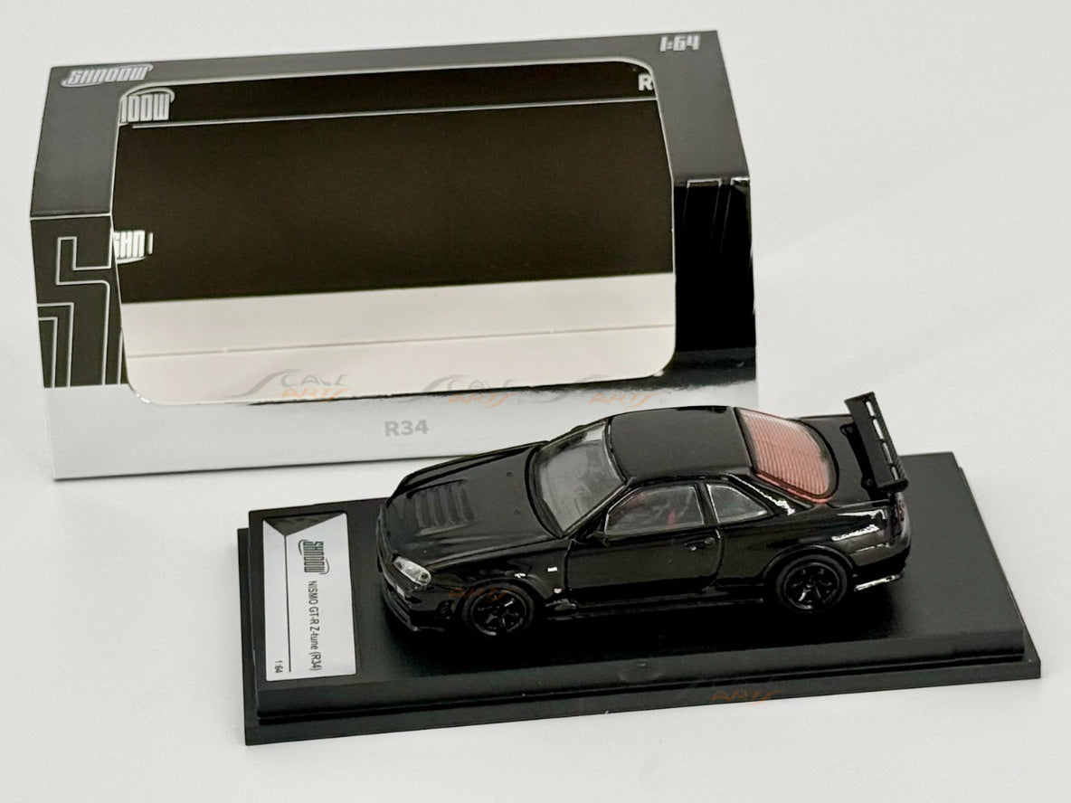 Nissan Skyline GT-R R34 Z-Tune black 1:64 Shadow Diecast Model Car