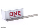 ONE White 1:64 Diecast Metal Container Scale Model Collectible