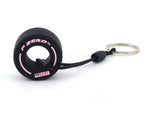 Formula One F1 Tire P-Zero Pirelli light pink keyring / keychain