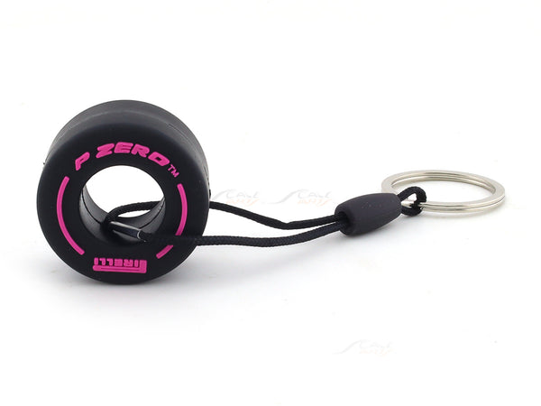 Formula One F1 Tire P-Zero Pirelli pink keyring / keychain