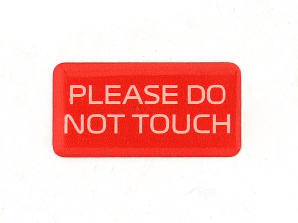 Please do not touch rubber sticker set of 2