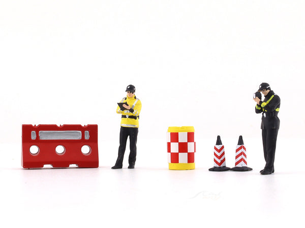 Police figure and accessories set 1:64 Moreart scale model diorama