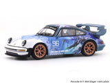Porsche 911 964 Singer Akiba blue 1:64 Leixin diecast scale model car miniature collectible