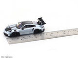 Porsche 911 992 GT3 RS blueish silver 1:64 TimeMicro diecast scale model car miniature collectible
