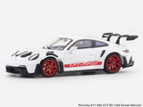 Porsche 911 992 GT3 RS White 1:64 Street Warrior diecast scale model car miniature collectible