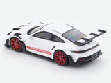 Porsche 911 992 GT3 RS White 1:64 Street Warrior diecast scale model car miniature collectible