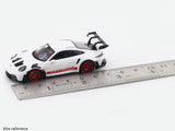 Porsche 911 992 GT3 RS White 1:64 Street Warrior diecast scale model car miniature collectible