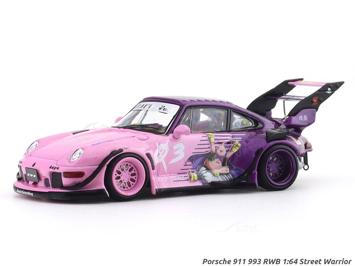 Porsche 911 993 RWB pink 1:64 Street Warrior diecast scale model car ...