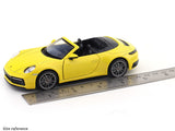 Porsche 911 Carrera Cabriolet Yellow 1:32 MSZ licensed pullback diecast Scale Model car collectible