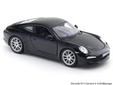 Porsche 911 Carrera S black 1:24 Bburago with Acrylic Case Licensed Diecast Scale Model Car Collectible