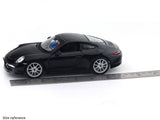 Porsche 911 Carrera S black 1:24 Bburago with Acrylic Case Licensed Diecast Scale Model Car Collectible