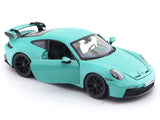 Porsche 911 GT3 Green with Acrylic Case 1:24 Bburago Licensed Diecast Model car