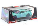 Porsche 911 GT3 Green with Acrylic Case 1:24 Bburago Licensed Diecast Model car