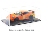 Porsche 911 GT3 Orange with Acrylic Case 1:24 Bburago Licensed Diecast Model car