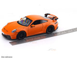 Porsche 911 GT3 Orange with Acrylic Case 1:24 Bburago Licensed Diecast Model car