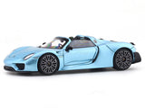 Porsche 918 Spyder Blue with Figure 1:64 Time Micro Diecast Scale Model Car Collectible