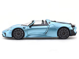 Porsche 918 Spyder Blue with Figure 1:64 Time Micro Diecast Scale Model Car Collectible